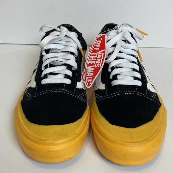 VANS NWT Drip Black Yellow White Men’s 10.5 Streetwear Custom Sneakers Skater - Picture 9 of 16